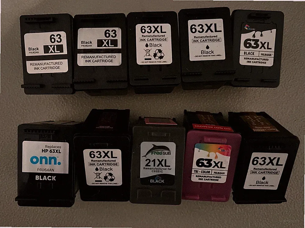 10 Non Virgin Printer Ink Cartridge