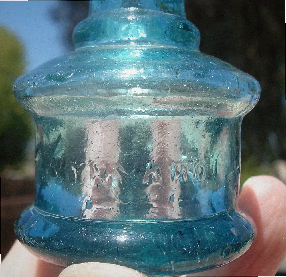 Rare, late 19th/ early 20th Cent, WYNYARD Australian burst top, TEAL ink bottle